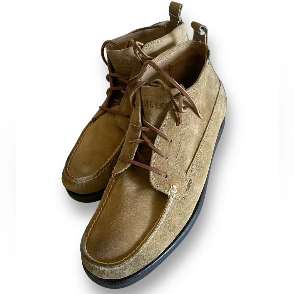 EASTLAND Leather Suede SENECA Camp Boot Mock Toe Brown Mens Size 13D NWT